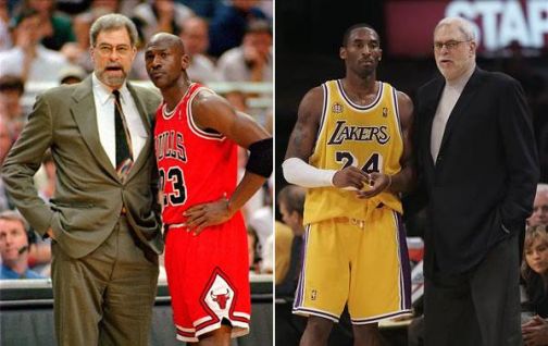 Phil Jackson, 11 anelli da coach: 6 con i Bulls e 5 con i Lakers