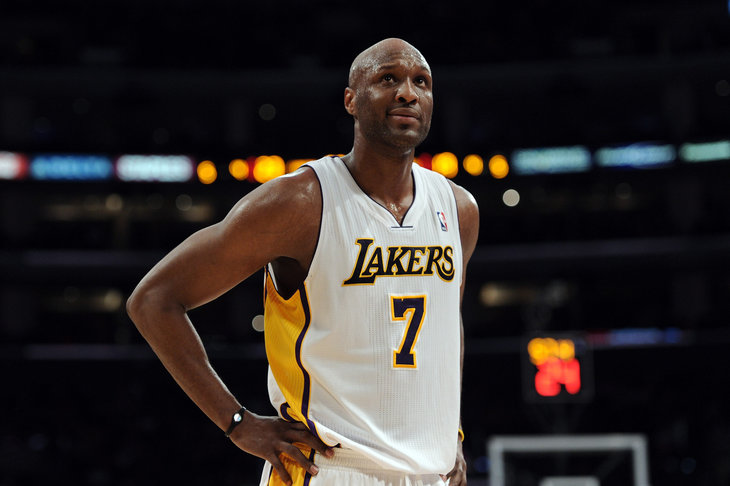 FILE - Lamar Odom Reportedly Enters Rehab Portland Trail Blazers v Los Angeles Lakers