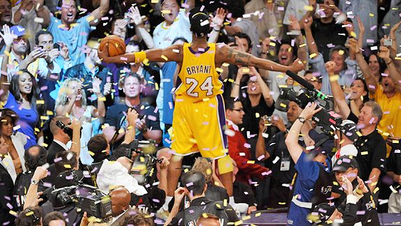 Festeggiamento di Kobe Bryant