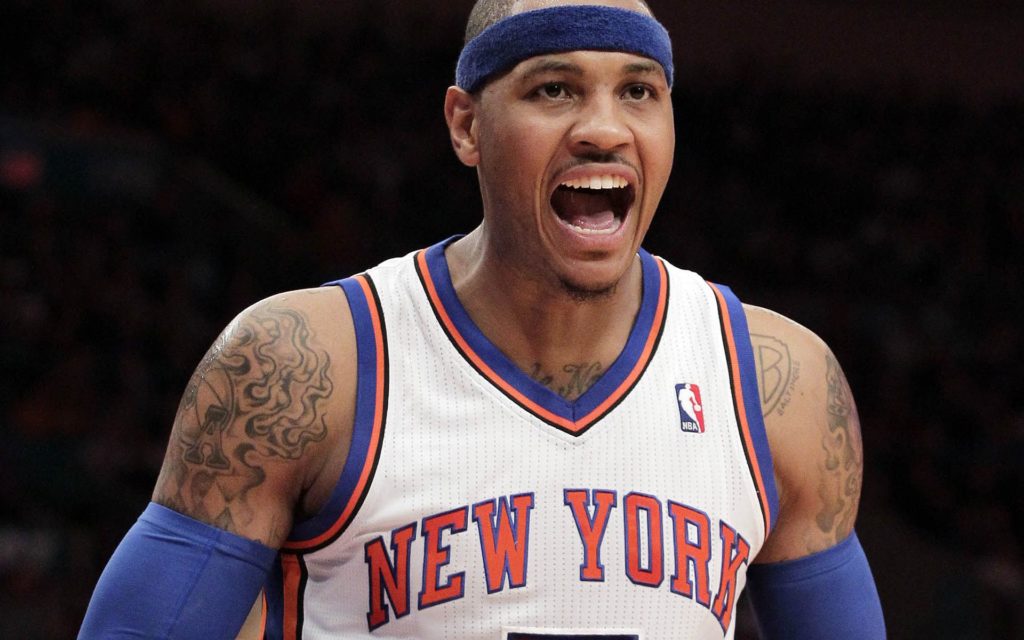 New York Knicks Carmelo Anthony at Madison Square Garden in New York