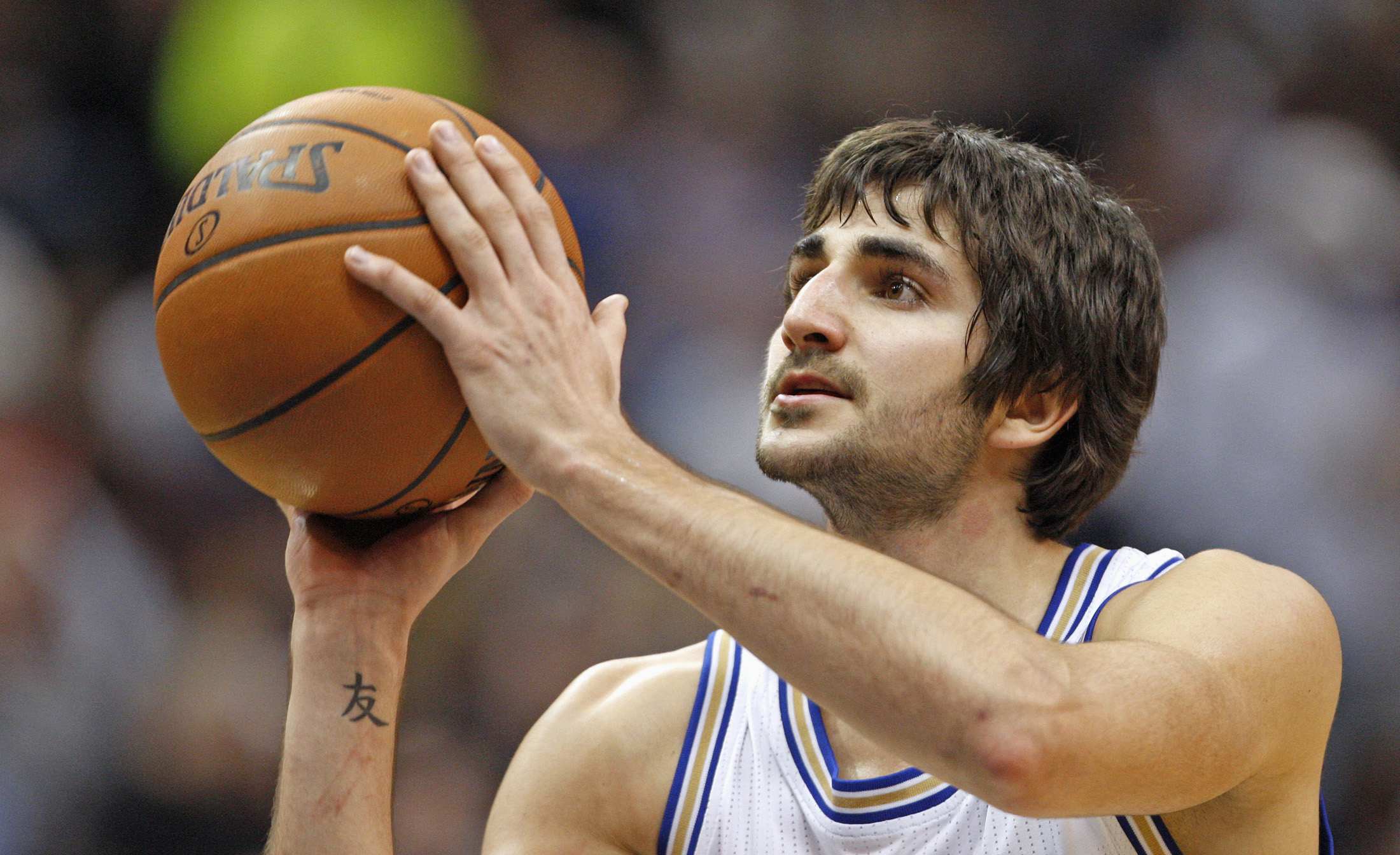 File photo of Minnesota Timberwolves guard Ricky Rubio shooting a free throw during their NBA game against Los Angeles Clippers