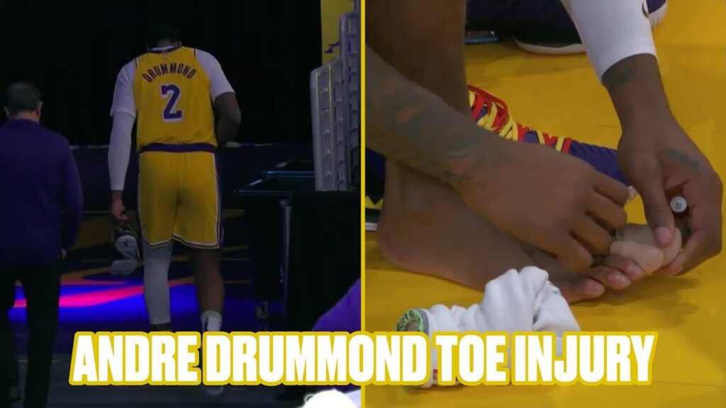 L'esordio NBA di Drummond con i Lakers è finito a causa di un infortunio.